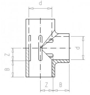 Mynd af PVC Lím Té  90mm