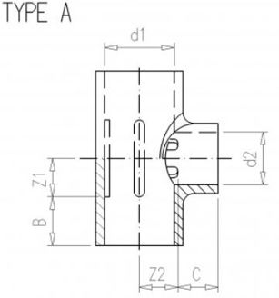 Mynd af PVC Lím Té  90 x 32mm