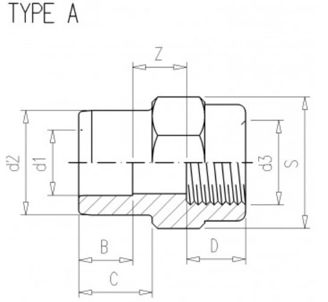 Mynd af PVC Lím Nippil-Múffu-Múffutengi 20/30mm x 3/4"
