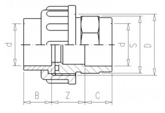 Mynd af PVC Lím Union  90mm