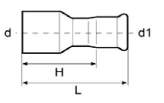 Mynd af Press Nippil-Minnkun Ryðfrí  35 x 28 mm