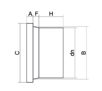 Mynd af Flangskragi DN63 - SDR 17