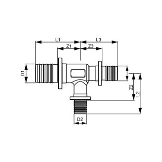 Mynd af TECE Té 32x16x32 mm