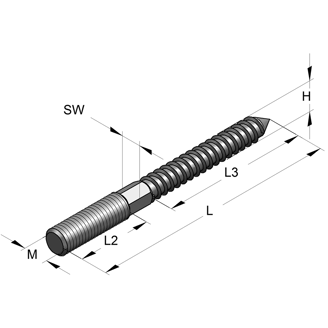 Mynd af MEFA Skrúfbolti M8 120mm