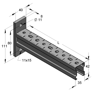 Mynd af MEFA T-knekti STEX 35/42 225mm