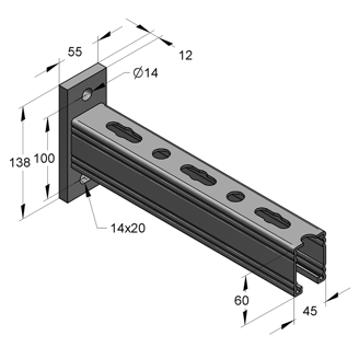 Mynd af MEFA T-knekti 45/60 735mm