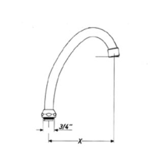 Mynd af BT Armaturen yfirsveifla 130 mm